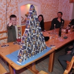Schnapsverkostung im Brennereiraum